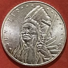 1 Gram .999 Fine Silver Round. Indian Chief from the Oz Mint. Pure Solid Silver.