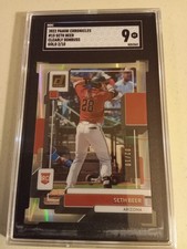 2022 Panini Chronicles Clearly Donruss Seth Beer #2/10 GOLD #15 Graded SGC 9