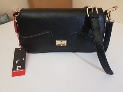 PIERRE CARDIN * Umhängetasche neu * Damen * Kunstleder schwarz