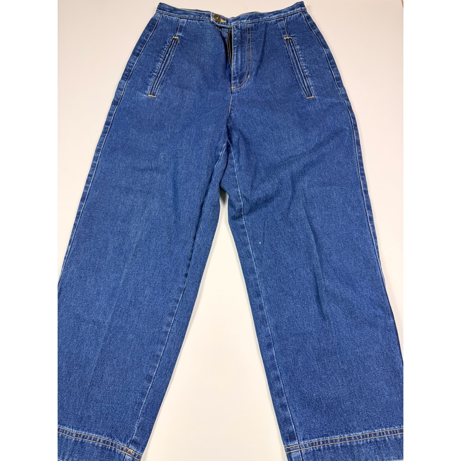 Liz Claiborne Y2K Vintage High Waisted Wide Leg Jeans Blue Denim Womens 6