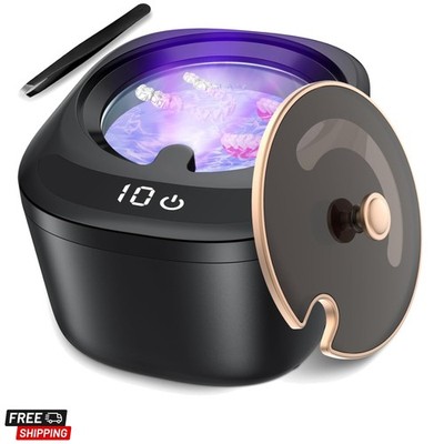 Retainer Cleaner Machine - LED Light Dental Cleaner for Dentures, Aligner, In...