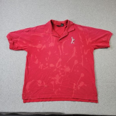 Warner Bros Polo Mens Large VTG Paint Splatter Bugs Bunny Embroidery Shirt