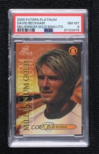 2000 Futera Platinum Millennium Gold Manchester United David Beckham PSA 8 09gn