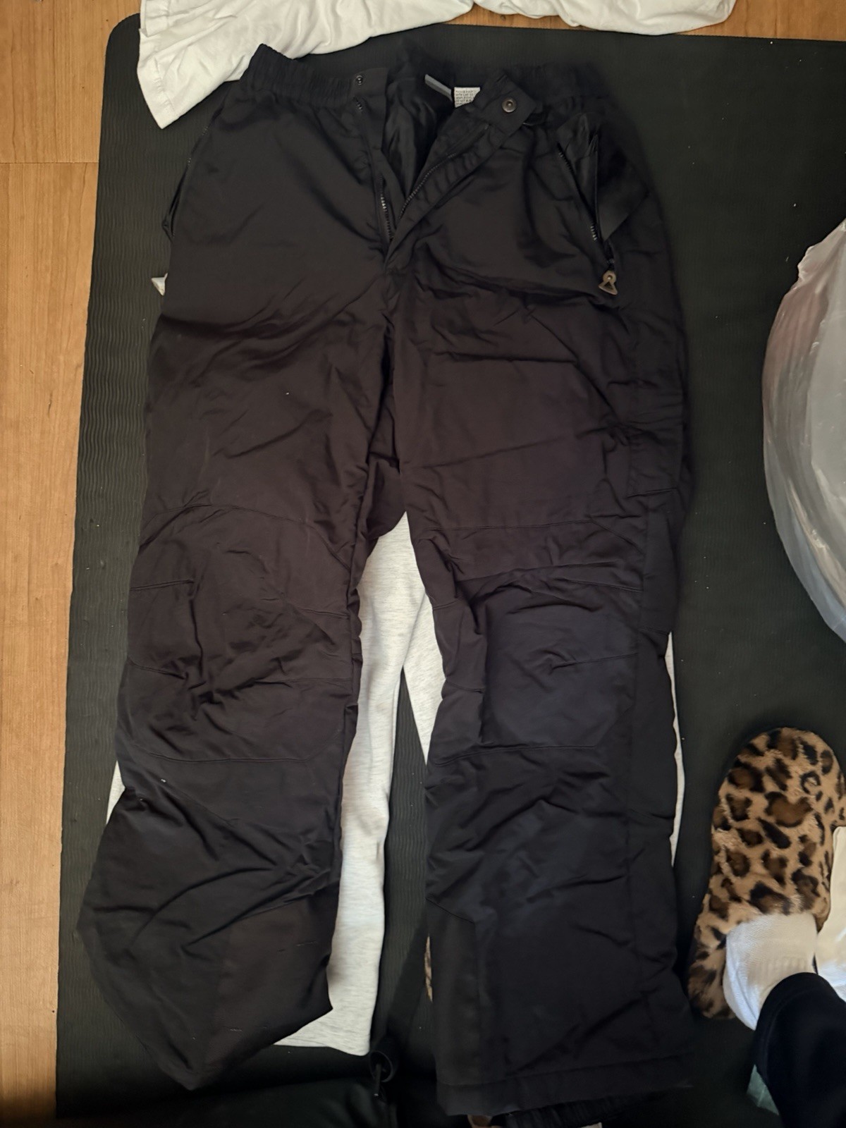 Black Snow Pants Unisex Adults Winter Snowboarding Skiing Activewear