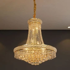 Luxury Crystal Chandelier French Empire Style Pendant Hanging Lamp Ceiling Light