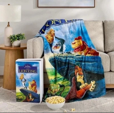 JAY FRANCO AND SONS, INC. Disney The Lion King Classic Retro VHS Boxed Silk Touch Throw, 50" x 70"