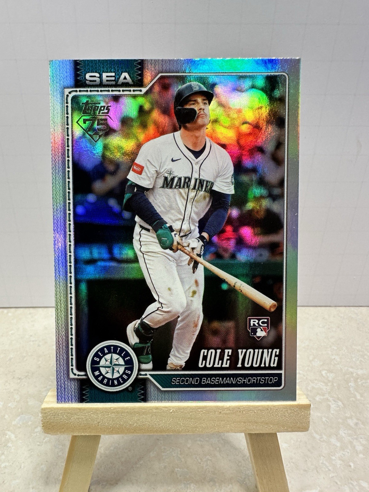 2026 Topps Series One Cole Young - Rainbow Foil RC #129 - Seattle Mariners