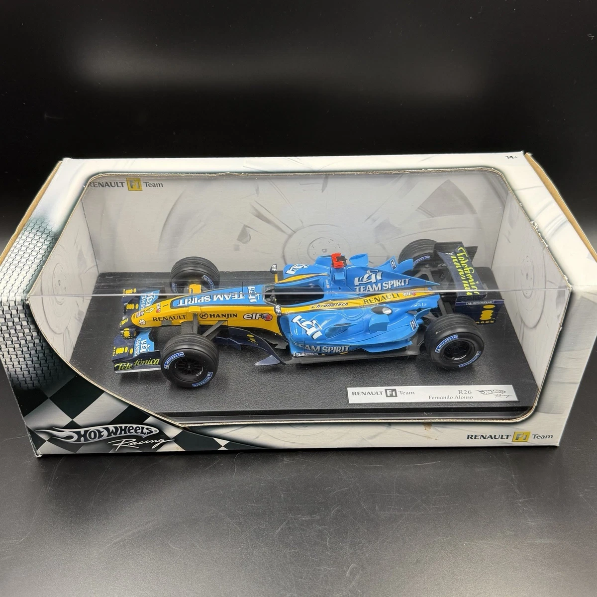 Hot Wheels Fernando Alonso 1:18 Scale Diecast Formula 1 Cars for