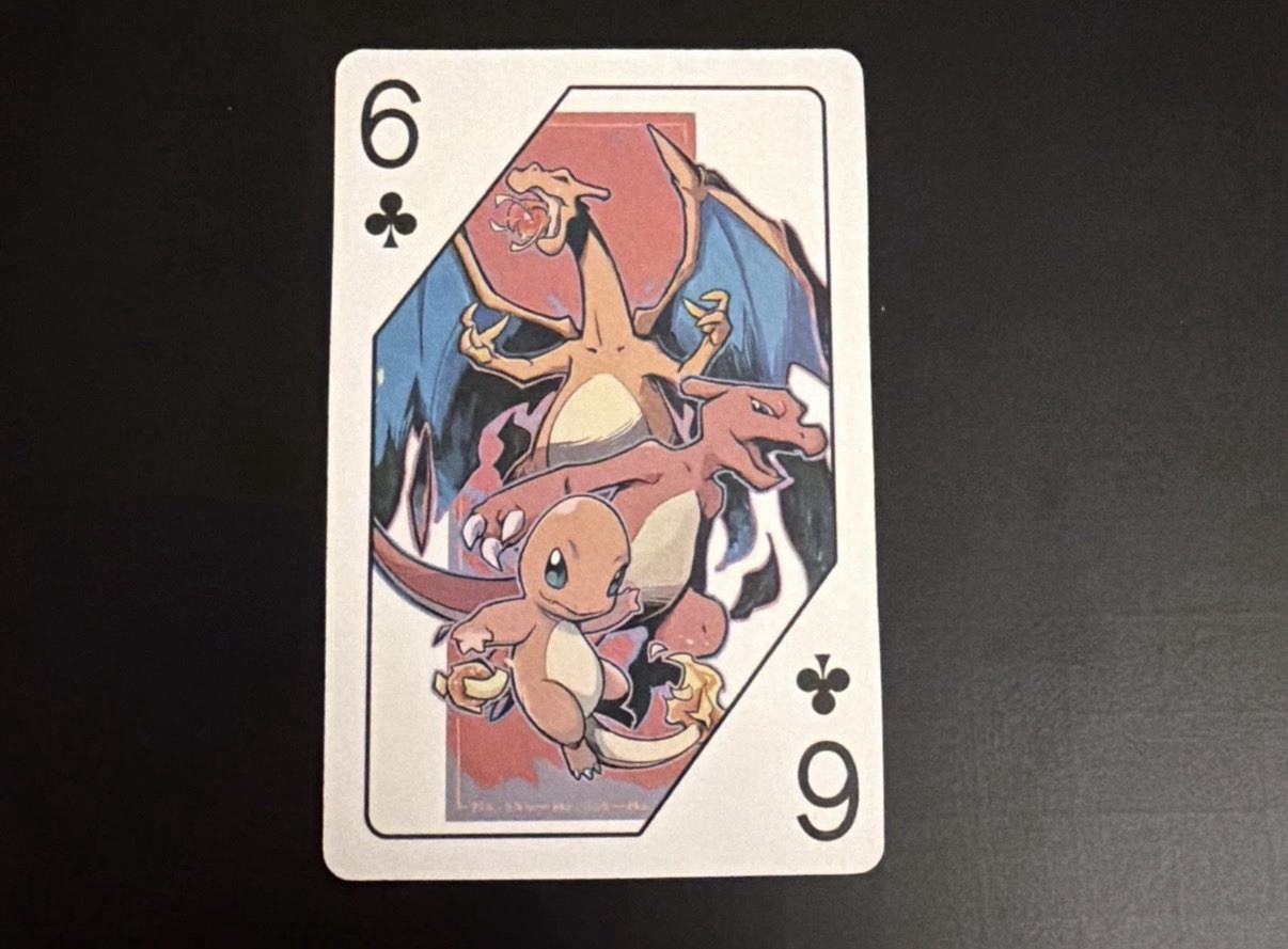 Pokemon Charmander Charizard Chameleon Trio Playing Card Poker