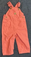 Carhartt Girls Pink Overalls Jumper Size 12m Heart Buttons Casual Play
