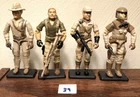 GI Joe ARAH Custom Desert Camo Figure Set Wild Bill, Crankcase, Backstop