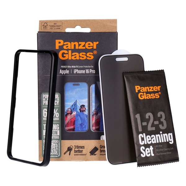 PanzerGlass Privacy Ultra-Wide Fit Displayschutz FüR Apple Iphone 16 Pro-image
