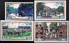 BRAUNSCHWEIG 1921 "Bad Harzburg" Complete Series German Notgeld Old Truck! Horse