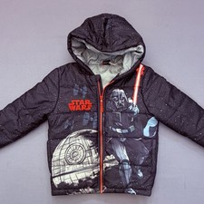 Disney Star Wars Darth Vader Death Star Puffer Jacket Boys 7/8 Hooded