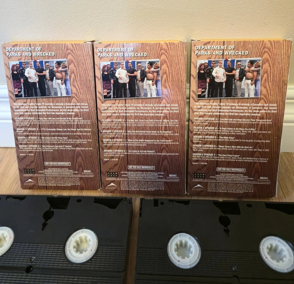 Trailer Park Boys VHS Tapes 2001 1-3 Tested/Working Seasons 1 + 2 Showcase HBO  - Image 3 of 4