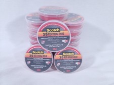 18 Rolls 3M 35 Scotch Vinyl Electrical Color Coding Tape, 3/4 in x 66 ft, Red