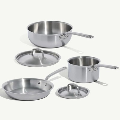 Brandneu Made in Kochgeschirr Edelstahl 5 Stück Set