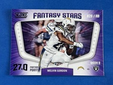 2018 Score Fantasy Stars #9 Melvin Gordon Los Angeles Chargers!