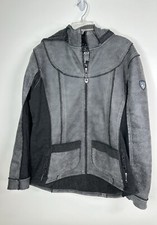Kuhl Jacket Women’s Xl Dani Sherpa Removeable Hood Pockets Full Zip Gray
