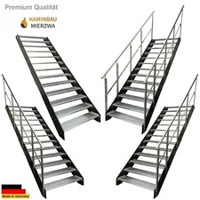 Schody stalowe premium 13 stopni szerokość 60-140cm wys.:247cm balustrada policzek antracyt