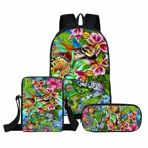 3er Set Kinder Mädchen Schulrucksack Schulranzen Schultasche Schule Rucksack - Bild 15 von 20