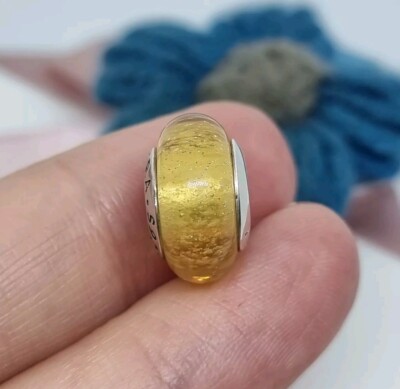 Genuine Pandora Disney Belle Glow in the Dark Murano Glass