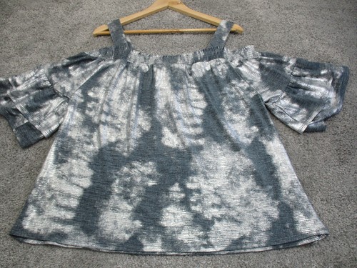 Virtuelle Blouse/Top Small Petites Stretch Sparkling Shiny New RRP $110 - Picture 16 of 18