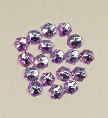 PKG. 48 Vintage Preciosa 8x8mm. VITRAIL LIGHT  8 MM. PINK/PURPLE Flat backs.