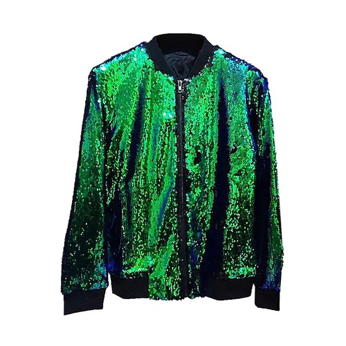 Mujeres Abrigo Cremallera Brillo Blazer Prendas de abrigo Lentejuelas Chaqueta Fiesta Festival Manga Larga - Imagen 16 de 26