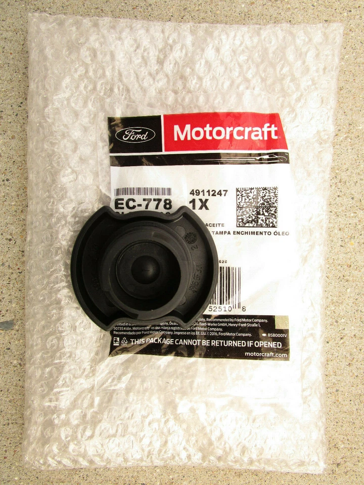 TAPA DE LLENADO DE ACEITE DE MOTOR FORD LINCOLN 9L2Z-6766-A MOTORCRAFT EC-778 EC778 OEM NUEVO Foto 4 de 4