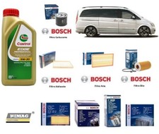 Kit Tagliando per Mercedes Vito W639 CDi 111 Kw 85 Kw + 9 Litri Olio Castrol
