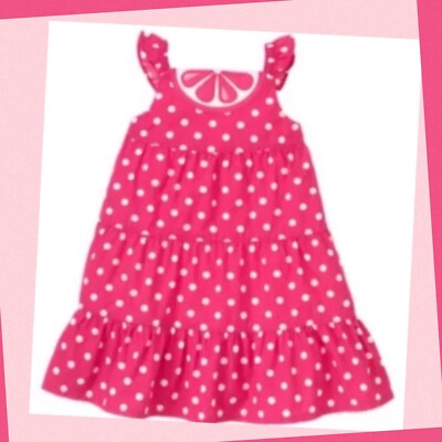 Gymboree Tres Fabulous Girls Size 18-24 months Pink Dot Black Dress NEW