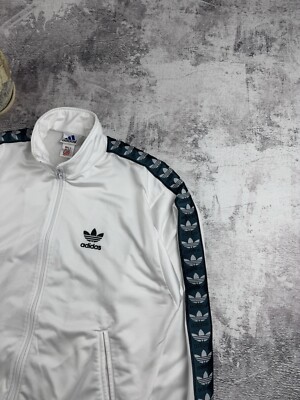 Vintage Adidas Original Y2K Retro White Hype Logo Track Activewear