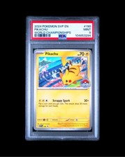 Pokemon SVP 190 - 2024 World Championships Stamped Promo Pikachu - PSA 9