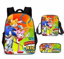 SCHOOL BACKPACK Animated 16" Set of 3 Backpack,Lunchbag,Pencilbag