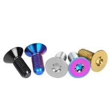 M8x20mm Corrosion-Resistant Ti Bolts Countersunk Pitch 1.25mm Titanium Screws 