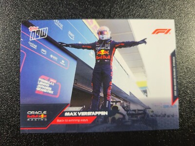 Max Verstappen Red Bull 2023 Topps Now Formula 1 F1 Card #50 13th Win of Season