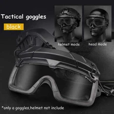 Tactical Anti Fog Safety Protection 2 Modes Goggles Glasses for Airsoft Military