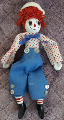 Vintage Carsons Raggedy Andy Doll Figure 7.5''