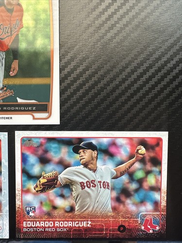 (3) Lot EDUARDO RODRIGUEZ 2015 Topps SNOW CAMO RC /99, 2012 Bowman Chrome ROOKIE - Picture 4 of 6
