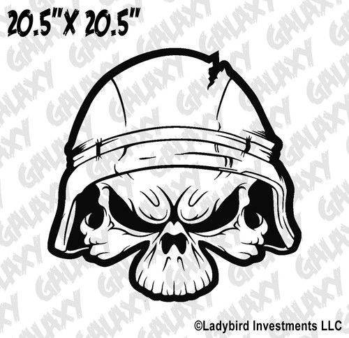 Calcomanía de capucha para Jeep Wrangler Tj Lj Jk Jku - pegatina de calavera y casco de soldado - Imagen 2 de 6