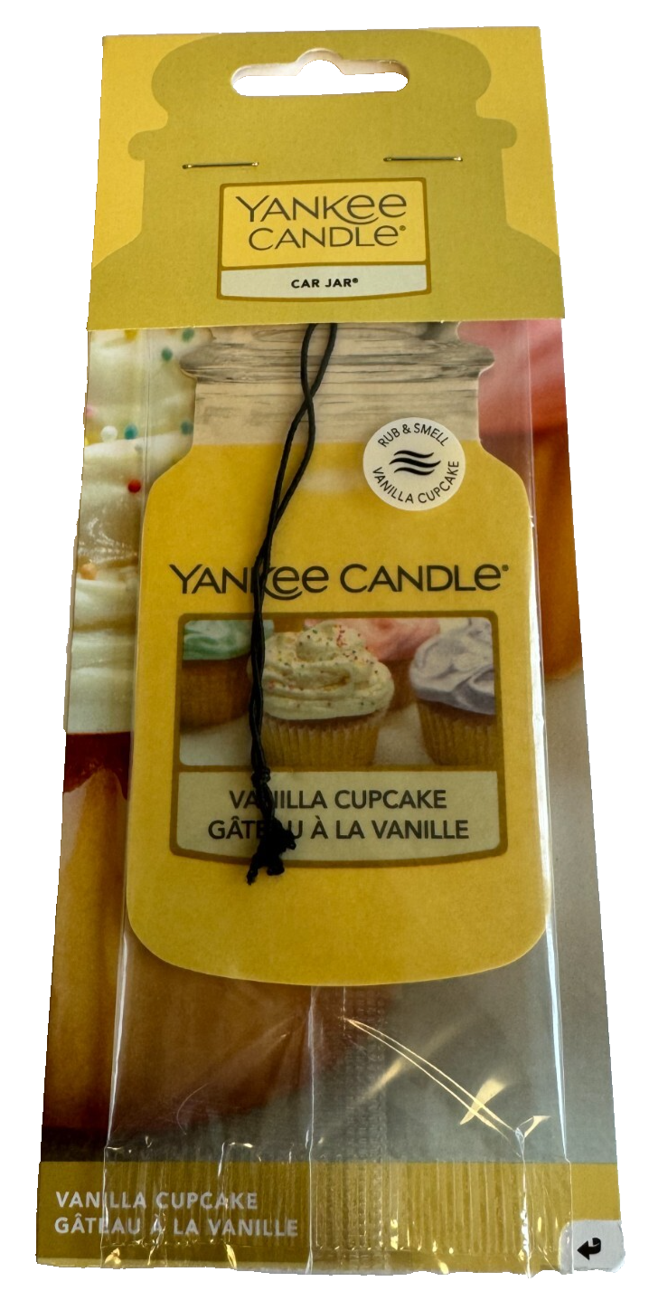 Yankee Candle 2D Car Jar Air Freshener Fragrance Scent-VANILLA CUPCAKE