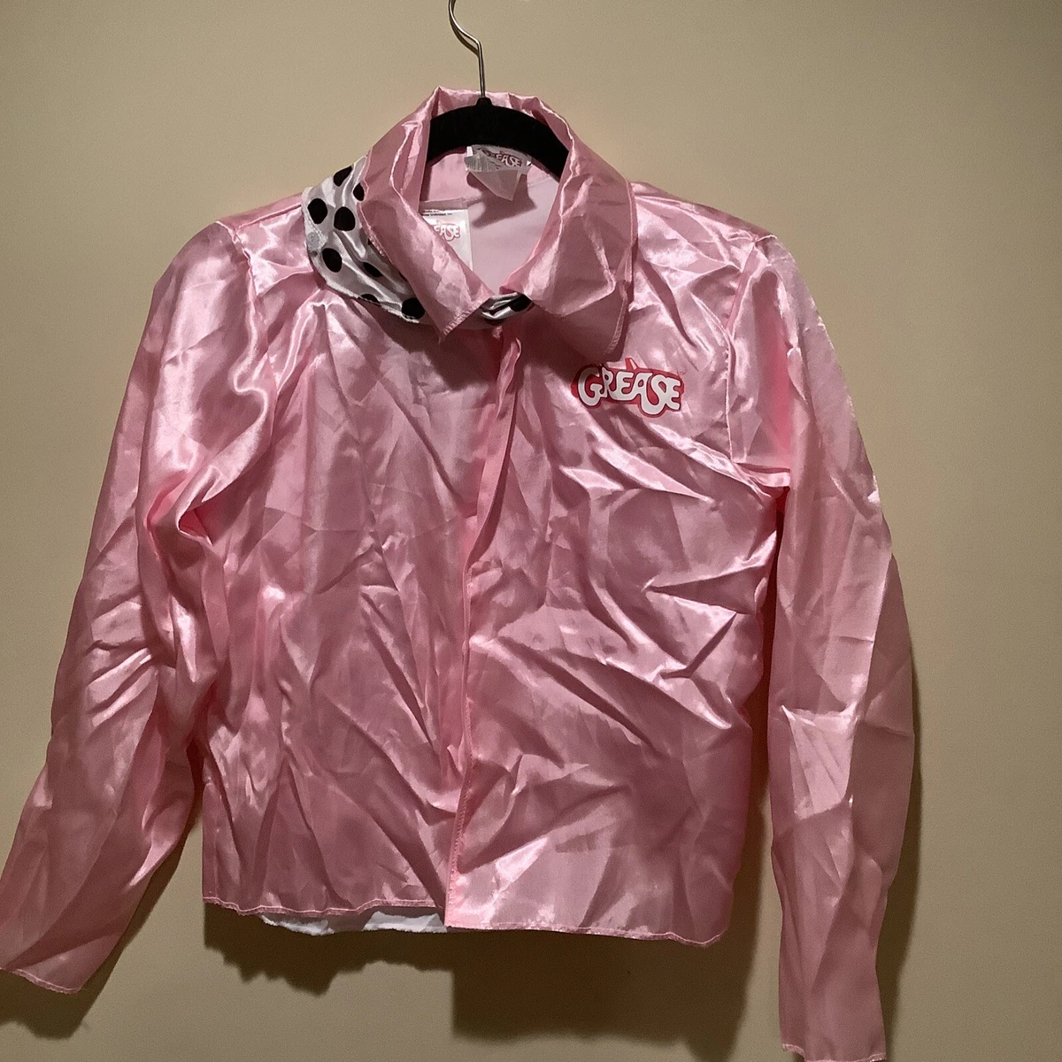 Grease Rise Of The Ladies – Chaqueta Satinada Rosa De Los 50 Para Mujer, Disfraz De Halloween Y Cosplay Incluye Pañuelo