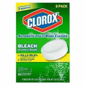 Clorox Automatic Toilet Bowl Cleaner Tablets with Bleach 6 ...