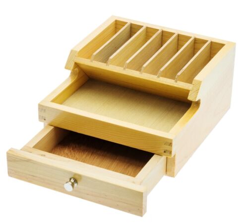 Plier Rack Organizer with Storage Drawer Compartment Jewelry Bench Top Tool - Picture 3 of 8