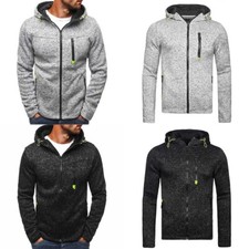 Men Tracksuit Top Hoodie Thin Sweatshirt Zip Up Hooded Light Work Coat Outwear