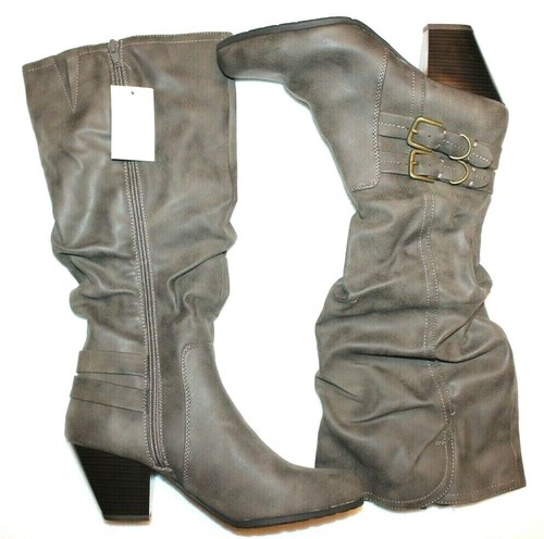 Jaclyn Smith Women's Exton Taupe Slouch Knee High Fashion Boots 8M or 9W/M - Picture 8 of 13