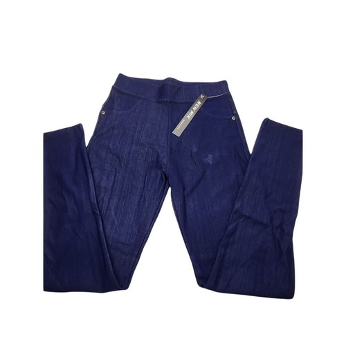 New Mix Leggings 1" Waistband with Back Pockets Navy Women's One Size 0-14