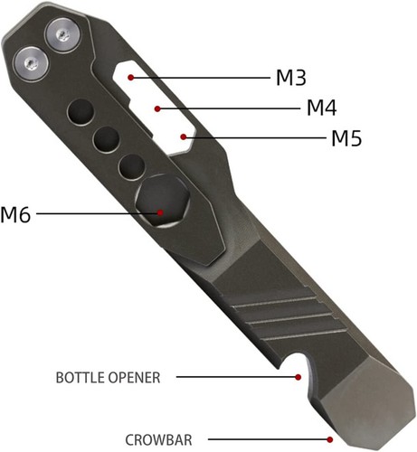 Titan Brechstange Hebeleisen Schraubendreher Flaschenöffner Multitool EDC Outdoor Camping - Bild 2 von 11