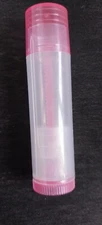 lot of 100 lip balm tubes empty Clear With Pink Top